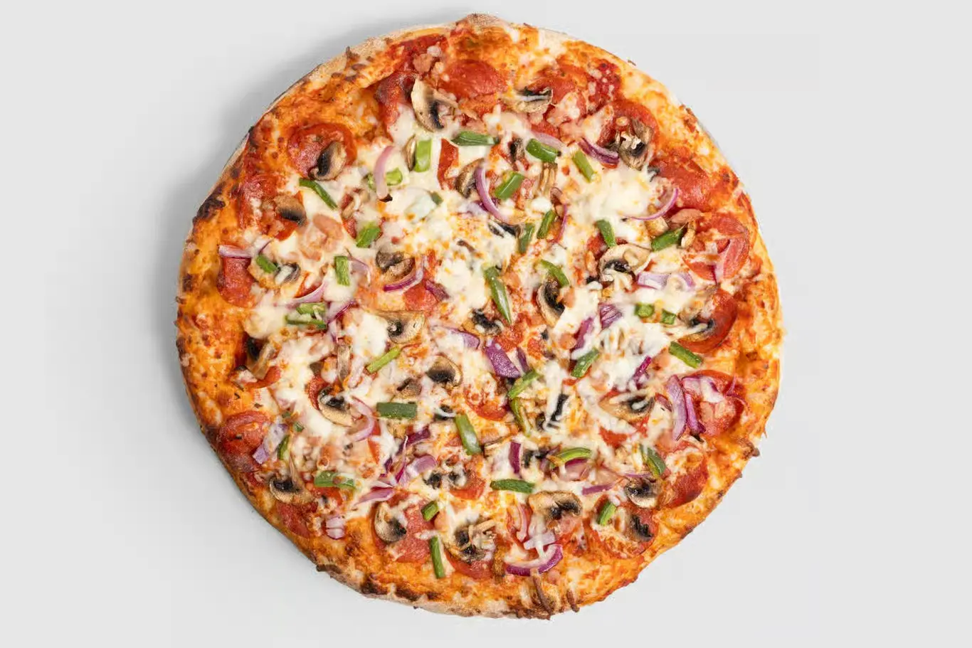 Deluxe Pizza at Sages Pizza & More Calgary - Loaded with premium toppings
